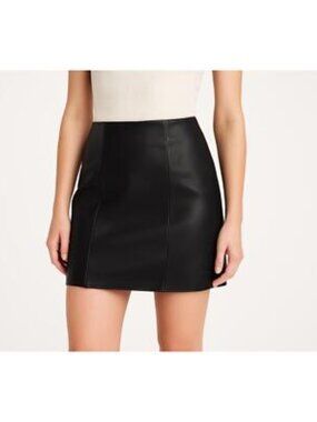 Abercrombie & Fitch Vegan Leather Mini Skort